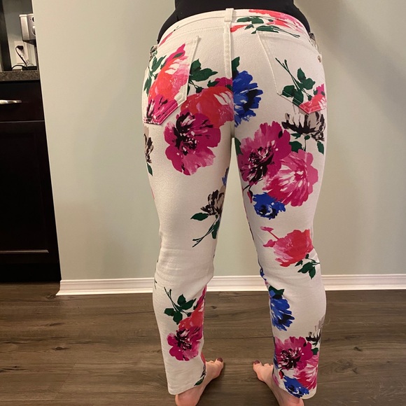 Kate spade white and floral jeans Capri - Picture 4 of 11